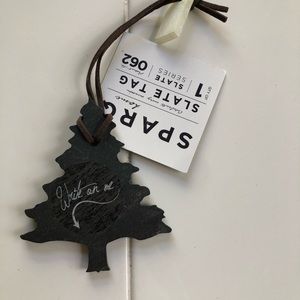 NWT Tree Slate Wine Tag, Gift Tag write-able